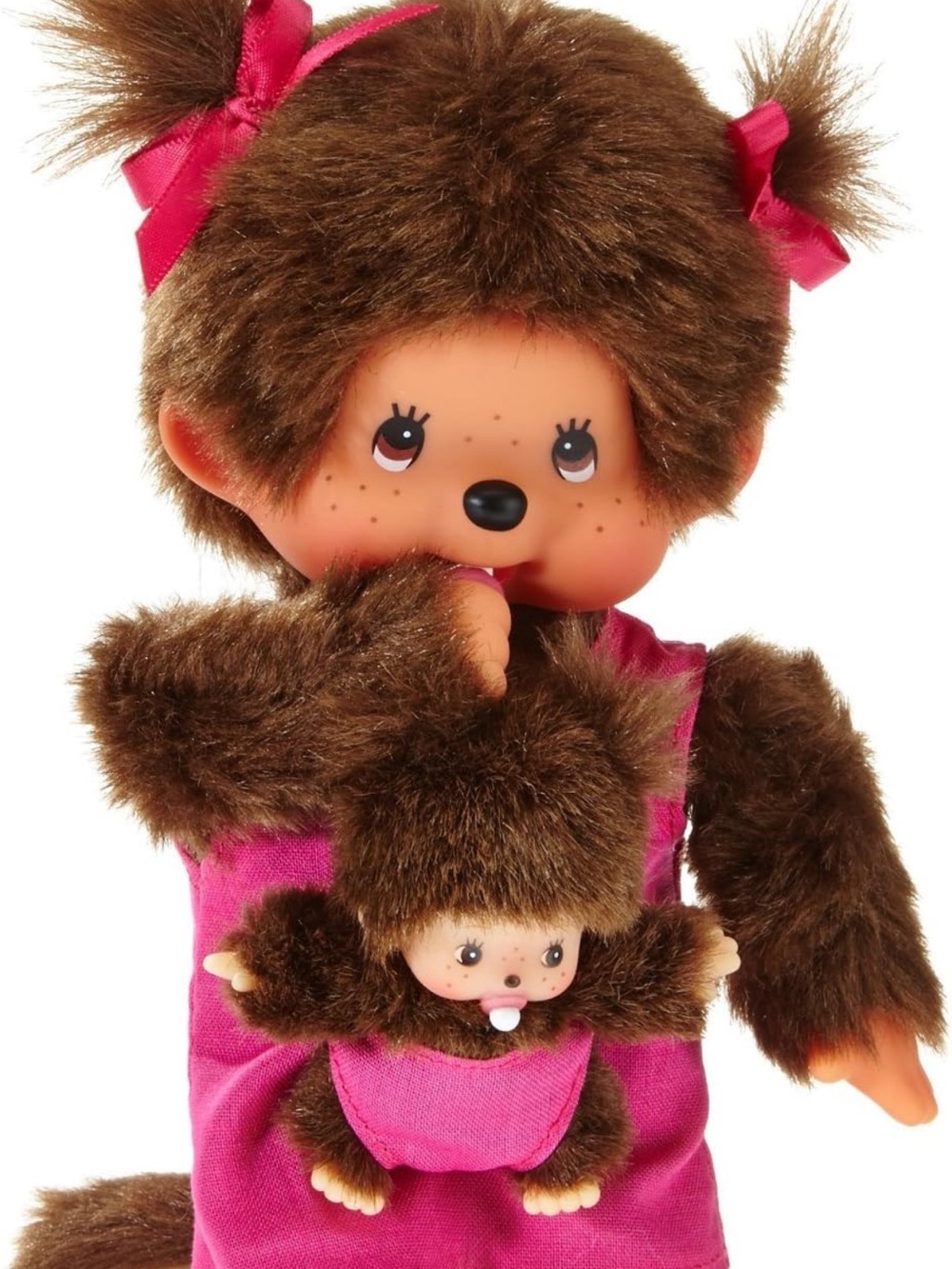 MONCHHICHI MOTHER CARE / BABY Sekiguchi 7.75" Monchichi Plush Monkey Doll Toy